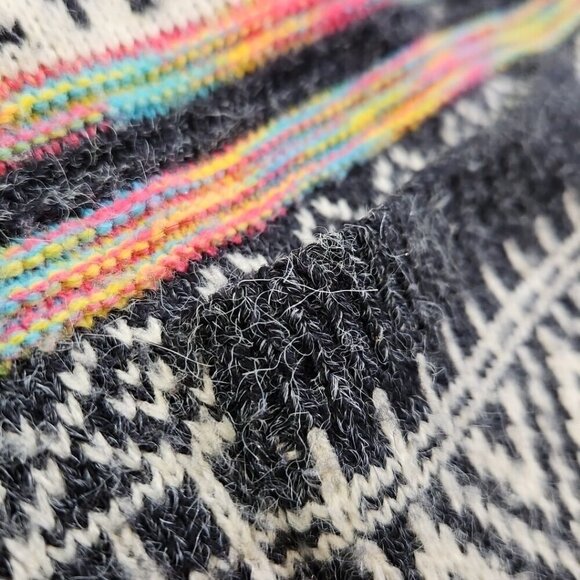 Monteau Los Angeles Hooded Open-Front Cardigan Size Large Knitted Southwestern - Picture 5 of 14